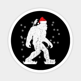 Bigfoot Santa Claus Bigfoot and raven Sasquatch Christmas Gift Magnet